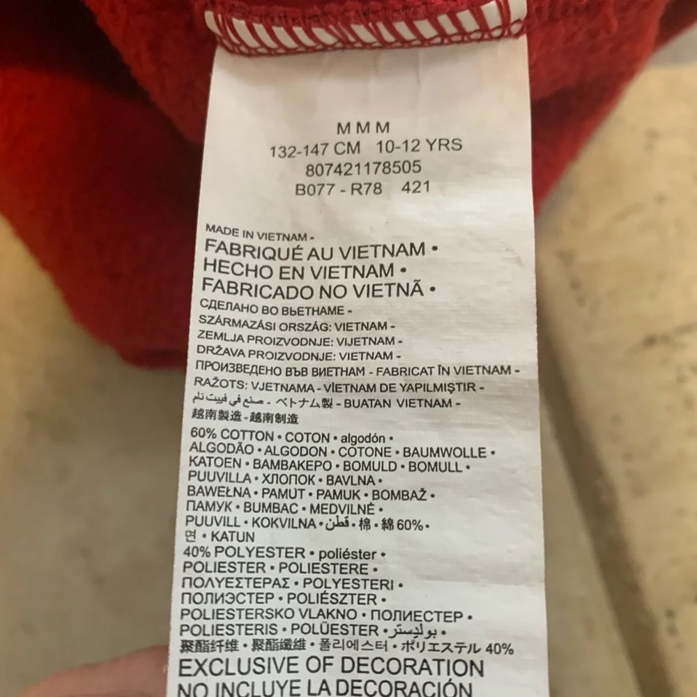 Jordan Boys Red & Black Buffalo Plaid Jumpman Hoodie - Size Medium (10-12) - Picture 4 of 6